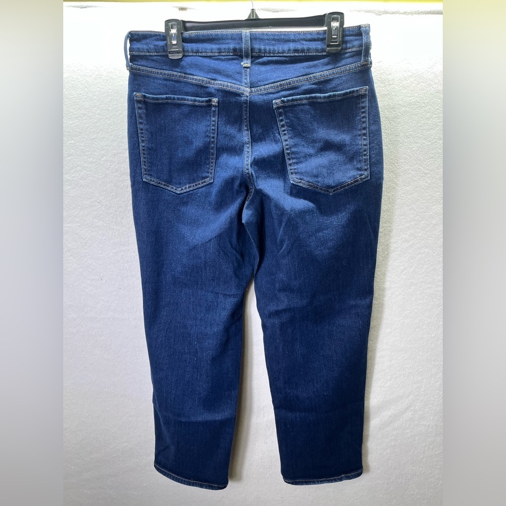 Old Navy Wow Loose Fit Jeans Womens 12 Short Blue Denim Stretch Darkwash 2519 - Picture 8 of 9